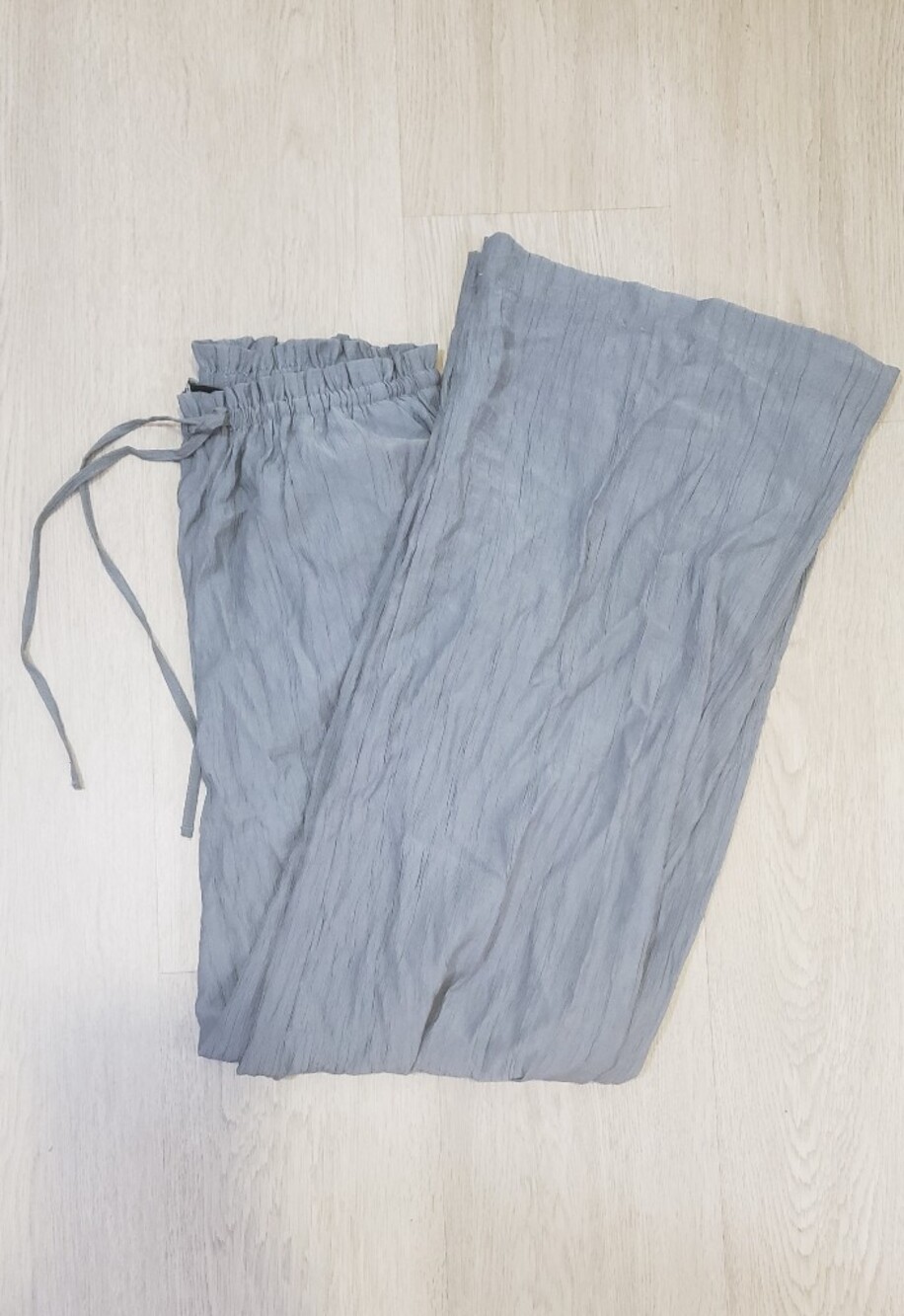 Zara Dusty Grey Blue Draw String Pants Size M
